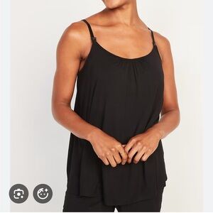 NWT Old Navy Black Nursing Cami with Adjustable Straps